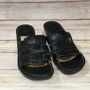 Born Shoes leather Sandals size 9 black